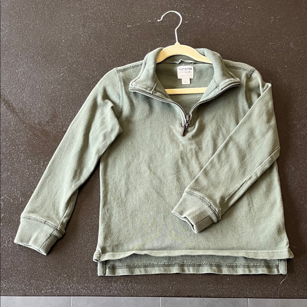 Crewcuts Olive Quarter-Zip Pullover